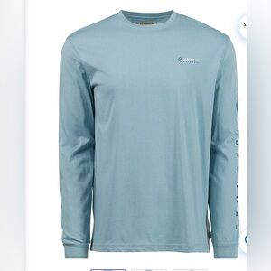 Magellan Outdoors Men's Grotto Falls Long Sleeve T-Shirt Tourmaline/Dark Denim L